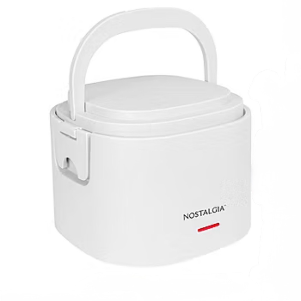 Nostalgia Portable White Food Warmer